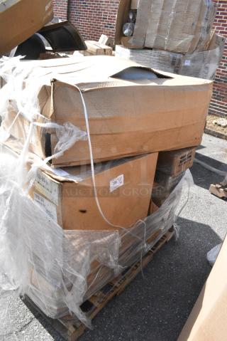 20 BRAND NEW SCRATCH AND DENT! Items Including 346WSNSM Choice Medium Weight White Wrapped Polypropylene Plastic Spork, Straw, and Napkin Kit - 1,000/Case, 423SWI36CP 36" High Wattage Strip Warmer with Adjustable Infinite Controls, 73AVF30WLFO Boltic 30" Wall-Mounted 2-Speed Oscillating Fan - 120V, 00CN070W 70 oz. White HDPE Plastic Canister - 57/Case, 500IRB100 1 Gallon (128 oz.) Translucent HDPE Industrial Round Jug - 60/Case, HPWC56020 Wilbur Curtis WC-56020 Base Assembly. 20 Times Your Bid!