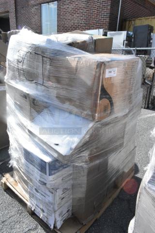 28 BRAND NEW SCRATCH AND DENT! Items Including 395OP10PF EcoChoice No PFAS Added 10" x 7 1/2" Natural Bagasse Blend Oval Plate - 500/Case, 394EN304XL Noble Products Nitrile White 3 Mil Thick All Purpose Powder-Free Textured Gloves - Extra Large - 1000/Case, 5013858HVY Lavex Hercules 55 Gallon 2 Mil 38" x 58" Low Density Heavy-Duty Black Can Liner / Trash Bag - 50/Case, 760IC04W Choice 4 oz. White Paper Frozen Yogurt / Food Cup - 1000/Case, 500CC16HD 16 oz. Plastic Cold Cup - Designed for Use Without Lids - 1000/Case, 394325M Noble NexGen Powder-Free Disposable Blue Hybrid 3 Mil Thick Gloves - Medium - 1000/Case, 130BKSPOONH. 28 Times Your Bid!