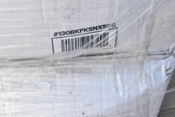 25 BRAND NEW SCRATCH AND DENT! Items Including 5008W Choice 8 oz. Tall White Poly Paper Hot Cup - 1000/Case, 130BKFKSNH Choice Black Heavy Weight Wrapped Polystyrene Plastic Cutlery Pack with Napkin - 500/Case, 433HSLCPIE Choice 5" Clear Hinged Slice Container with High Dome Lid - 300/Case, 130BKFKSNX500 Choice Black Extra Heavy Weight Wrapped Polystyrene Plastic Cutlery Pack with Napkin - 500/Case, 127P400B Choice BlackPlasticSouflle Cup, 500CC9 Choice 9 oz. Clear PET Customizable Plastic Squat Cold Cup - 1000/Case, 5008W Choice 8 oz. Tall White Poly Paper Hot Cup - 1000/Case, 795PTOWHT4 Choice White Microwavable Folded Paper #4 Take-Out Container 7 3/4" x 5 1/2" x 3 1/2" - 160/Case. 25 Times Your Bid! - Image 9 of 13