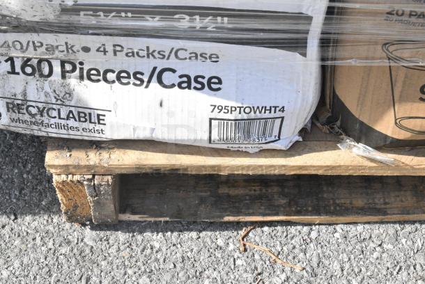25 BRAND NEW SCRATCH AND DENT! Items Including 5008W Choice 8 oz. Tall White Poly Paper Hot Cup - 1000/Case, 130BKFKSNH Choice Black Heavy Weight Wrapped Polystyrene Plastic Cutlery Pack with Napkin - 500/Case, 433HSLCPIE Choice 5" Clear Hinged Slice Container with High Dome Lid - 300/Case, 130BKFKSNX500 Choice Black Extra Heavy Weight Wrapped Polystyrene Plastic Cutlery Pack with Napkin - 500/Case, 127P400B Choice BlackPlasticSouflle Cup, 500CC9 Choice 9 oz. Clear PET Customizable Plastic Squat Cold Cup - 1000/Case, 5008W Choice 8 oz. Tall White Poly Paper Hot Cup - 1000/Case, 795PTOWHT4 Choice White Microwavable Folded Paper #4 Take-Out Container 7 3/4" x 5 1/2" x 3 1/2" - 160/Case. 25 Times Your Bid! - Image 13 of 13