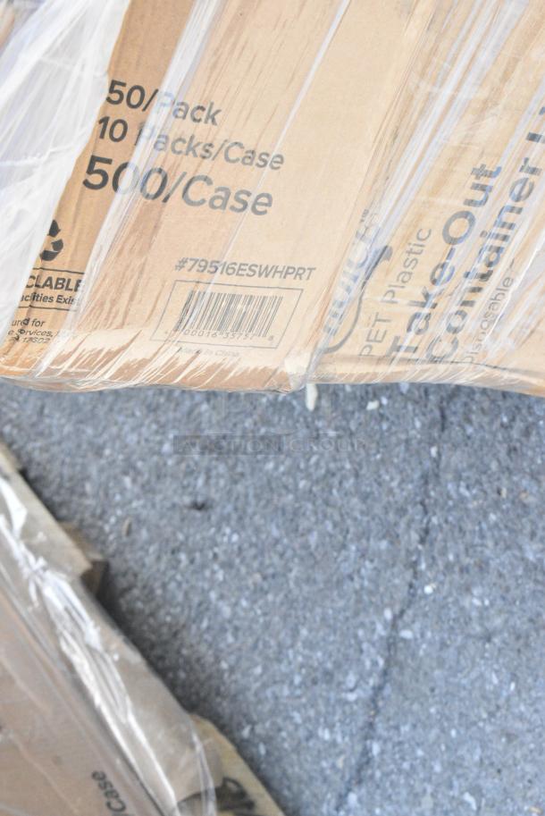 26 BRAND NEW SCRATCH AND DENT! Items Including 795KFTL32SPE Choice 16-32 oz. Rectangular Polypropylene Take-Out Lid - 300/Case, 79516ESWHPRT Emperor's Select 16 oz. Asian Paper Take-Out Container with Wire Handle - 500/Case, 5001TPJ Lavex 1-Ply 1400' Universal Jumbo Toilet Paper Roll with 9" Diameter - 12/Case, 127CH24F Choice 24 oz. Clear RPET Tall Hinged Deli Container - 200/Case, 50012C Choice 12 oz. Coffee Print Poly Paper Hot Cup - 1000/Case, 500MFTN Lavex Natural Brown Kraft M-Fold (Multifold) Towel - 4000/Case. 26 Times Your Bid! - Image 6 of 11