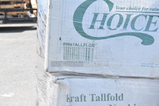25 BRAND NEW SCRATCH AND DENT! Items Including 966TALLFLDN Choice Kraft Natural Tall-Fold 6" x 13" Dispenser Napkin - 8000/Case, 394365M Noble Products Powder-Free Disposable Clear Vinyl Gloves for Foodservice - Medium - 1000/Case, WI1BNHT5312 Choice 5" x 12 1/2" 1 Bottle Customizable Paper Wine Bag with Handle - 250/Case, 500TO993C3 Choice 9" x 9" x 3" Microwaveable 3-Compartment Black / Clear Plastic Hinged Container - 100/Case, 50012W Choice 12 oz. White Poly Paper Hot Cup - 1000/Case. 25 Times Your Bid! - Image 5 of 14