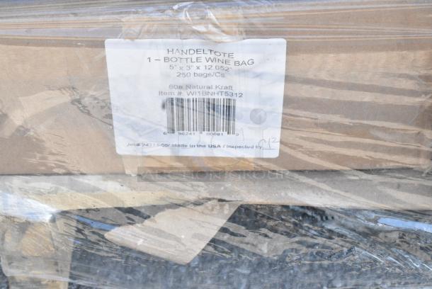 25 BRAND NEW SCRATCH AND DENT! Items Including 966TALLFLDN Choice Kraft Natural Tall-Fold 6" x 13" Dispenser Napkin - 8000/Case, 394365M Noble Products Powder-Free Disposable Clear Vinyl Gloves for Foodservice - Medium - 1000/Case, WI1BNHT5312 Choice 5" x 12 1/2" 1 Bottle Customizable Paper Wine Bag with Handle - 250/Case, 500TO993C3 Choice 9" x 9" x 3" Microwaveable 3-Compartment Black / Clear Plastic Hinged Container - 100/Case, 50012W Choice 12 oz. White Poly Paper Hot Cup - 1000/Case. 25 Times Your Bid! - Image 8 of 14
