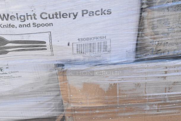 33 BRAND NEW SCRATCH AND DENT! Items Including 127PL400 Choice PET Plastic Lid for 3.25 to 5.5 oz. Souffle Cup / Portion Cup - 2500/Case, 130BKFKSH Choice Black Heavy Weight Wrapped Polystyrene Plastic Cutlery Pack - 500/Case, 2 129MCR24B Choice 24 oz. Black Round Microwavable Heavy Weight Container with Lid 7 1/4" - 150/Case, 105GC70002 Choice 2 Part Green and White Carbonless Guest Check Book - 50/Case, 347FP2P6 Visions 6 oz. Heavy Weight Clear 2-Piece Plastic Cone Champagne Flute - 120/Case, 127CH12F Choice 12 oz. Clear RPET Tall Hinged Deli Container - 200/Case, 2 129MCR24B Choice 24 oz. Black Round Microwavable Heavy Weight Container with Lid 7 1/4" - 150/Case. 33 Times Your Bid! - Image 8 of 19