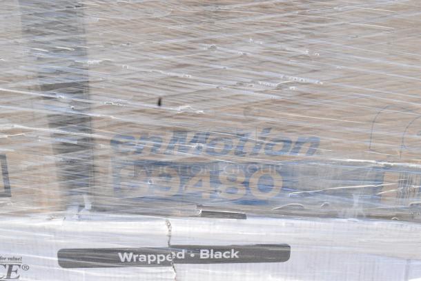 28 BRAND NEW SCRATCH AND DENT! Items Including 130BKFKSNH Choice Black Heavy Weight Wrapped Polystyrene Plastic Cutlery Pack with Napkin - 500/Case, 966TALLFLDB Choice White Tall-Fold 6" x 13" Dispenser Napkin - 8000/Case, 245WEDGEPZZA BOX PIZZA WEDGE 8" 400 CHOICE, 795KFT44RNPE Choice Round Kraft Take Out Container. 28 Times Your Bid! - Image 6 of 16