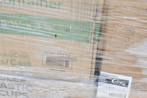 28 BRAND NEW SCRATCH AND DENT! Items Including 129MCR32W Choice 32 oz. White 7 1/4" Round Microwavable Heavy Weight Container with Lid - 150/Case, Solo 626NSL Prima PET Plastic Cold Cup Strawless Lid - 1000/Case, 500CC16 Choice Clear PET Customizable Plastic Cold Cup - 16 oz. - 1000/Case, 502386016CL Lavex 55-60 Gallon 16 Micron 38" x 60" High Density Janitorial Can Liner / Trash Bag - 200/Case, 395TO991 EcoChoice 9" x 9" x 3" Compostable No PFAS Added Bamboo / Bagasse 1 Compartment Take-Out Box - 200/Case, 795PLAKFT4 EcoChoice Kraft PLA Lined Compostable #4 Take-Out Container 7 3/4" x 5 1/2" x 3 1/2" - 160/Case, 500CC12 Choice Clear PET Customizable Plastic Cold Cup - 12 oz. - 1000/Case, 394EN502M. 28 Times Your Bid! - Image 14 of 19