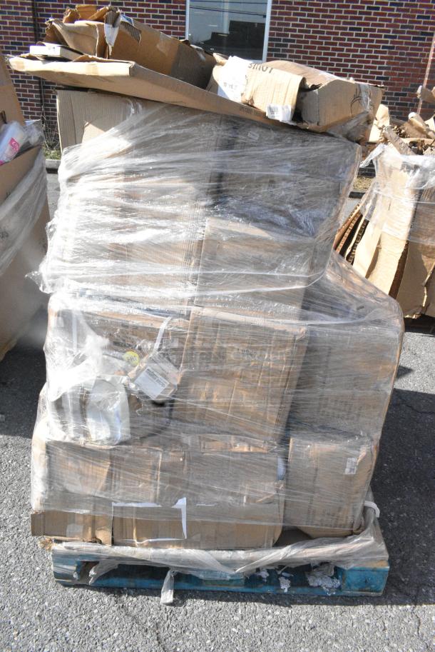 28 BRAND NEW SCRATCH AND DENT! Items Including 24723622 Vigor 2/3 Size 6" Deep Anti-Jam Stainless Steel Steam Table / Hotel Pan - 22 Gauge, 176DSP5X7 Choice 5" x 7" Acrylic Tabletop Displayette, 92246324FP Choice Deluxe 6 Qt. Oval Food Pan, HP000006063 Manitowoc Ice 17484 Water Inlet Valve 115 Vol, 164TB2222 Lancaster Table & Seating 22" x 22" Cross Cast Iron Table Base Plate. 28 Times Your Bid! - Image 2 of 12