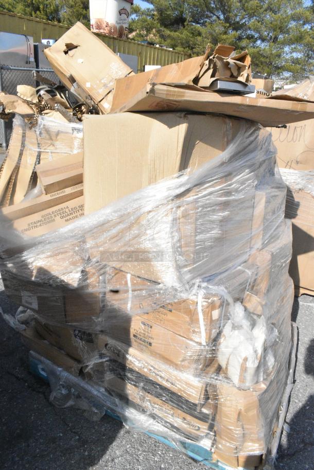 28 BRAND NEW SCRATCH AND DENT! Items Including 24723622 Vigor 2/3 Size 6" Deep Anti-Jam Stainless Steel Steam Table / Hotel Pan - 22 Gauge, 176DSP5X7 Choice 5" x 7" Acrylic Tabletop Displayette, 92246324FP Choice Deluxe 6 Qt. Oval Food Pan, HP000006063 Manitowoc Ice 17484 Water Inlet Valve 115 Vol, 164TB2222 Lancaster Table & Seating 22" x 22" Cross Cast Iron Table Base Plate. 28 Times Your Bid! - Image 3 of 12