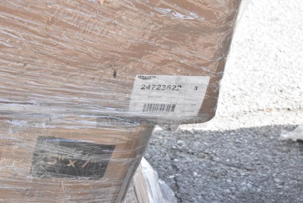28 BRAND NEW SCRATCH AND DENT! Items Including 24723622 Vigor 2/3 Size 6" Deep Anti-Jam Stainless Steel Steam Table / Hotel Pan - 22 Gauge, 176DSP5X7 Choice 5" x 7" Acrylic Tabletop Displayette, 92246324FP Choice Deluxe 6 Qt. Oval Food Pan, HP000006063 Manitowoc Ice 17484 Water Inlet Valve 115 Vol, 164TB2222 Lancaster Table & Seating 22" x 22" Cross Cast Iron Table Base Plate. 28 Times Your Bid! - Image 5 of 12