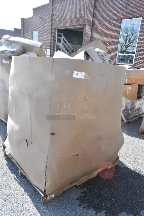 20 BRAND NEW SCRATCH AND DENT! Items Including 760PCC44 Choice White Poly Paper Cold Cup, 130SCB016BLK Visions 16 oz. Black PET Plastic Square Catering / Serving Bowl - 500/Case, Shopping Bags. 20 Times Your Bid! - Image 1 of 13