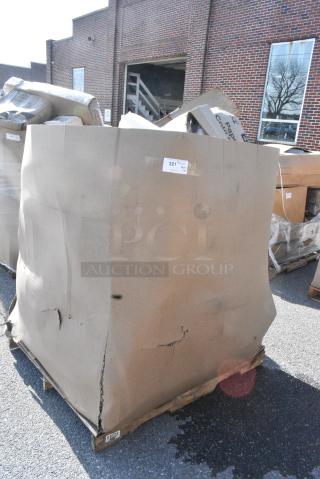 20 BRAND NEW SCRATCH AND DENT! Items Including 760PCC44 Choice White Poly Paper Cold Cup, 130SCB016BLK Visions 16 oz. Black PET Plastic Square Catering / Serving Bowl - 500/Case, Shopping Bags. 20 Times Your Bid!