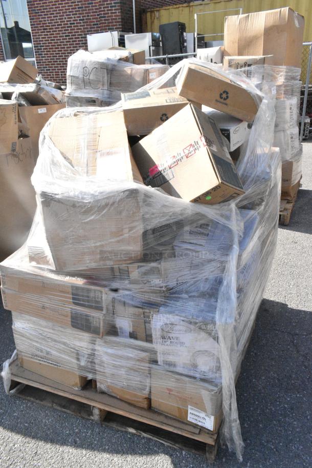 28 BRAND NEW SCRATCH AND DENT! Items Including 130TRAY16 TRAY 16" RND BLK 25 PET LID 130LID16, 712SNRSS Lavex Stainless Steel Wall Mount Sanitary Napkin Receptacle, 5535414 Acopa 10.5 oz. Customizable All-Purpose Wine Glass - 12/Case, 2 553020 Tork Dispense. 28 Times Your Bid! - Image 2 of 15