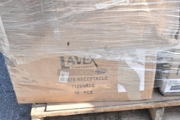 28 BRAND NEW SCRATCH AND DENT! Items Including 130TRAY16 TRAY 16" RND BLK 25 PET LID 130LID16, 712SNRSS Lavex Stainless Steel Wall Mount Sanitary Napkin Receptacle, 5535414 Acopa 10.5 oz. Customizable All-Purpose Wine Glass - 12/Case, 2 553020 Tork Dispense. 28 Times Your Bid! - Image 9 of 15