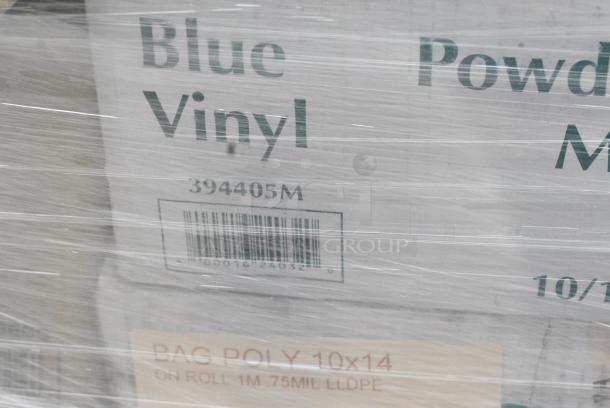 34 BRAND NEW SCRATCH AND DENT! Items Including 394405M Noble Products Powder-Free Disposable Blue Vinyl Gloves for Foodservice - Medium - 1000/Case, 182RRF14 Choice 10" x 14" Plastic Food Bag On A Roll - 1000/Case, 130BKFKSH Choice Black Heavy Weight Wrapped Polystyrene Plastic Cutlery Pack - 500/Case, 128HD12COMBO Choice Heavy Duty 12 oz. Microwavable Translucent Plastic Deli Container and Lid Combo Pack - 240/Case, 347RPBD10BNG Visions 10" Bone / Ivory Plastic Plate with Gold Bands - 120/Case. 34 Times Your Bid! - Image 6 of 17