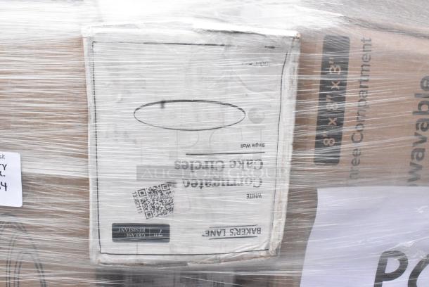 34 BRAND NEW SCRATCH AND DENT! Items Including 394405M Noble Products Powder-Free Disposable Blue Vinyl Gloves for Foodservice - Medium - 1000/Case, 182RRF14 Choice 10" x 14" Plastic Food Bag On A Roll - 1000/Case, 130BKFKSH Choice Black Heavy Weight Wrapped Polystyrene Plastic Cutlery Pack - 500/Case, 128HD12COMBO Choice Heavy Duty 12 oz. Microwavable Translucent Plastic Deli Container and Lid Combo Pack - 240/Case, 347RPBD10BNG Visions 10" Bone / Ivory Plastic Plate with Gold Bands - 120/Case. 34 Times Your Bid! - Image 13 of 17