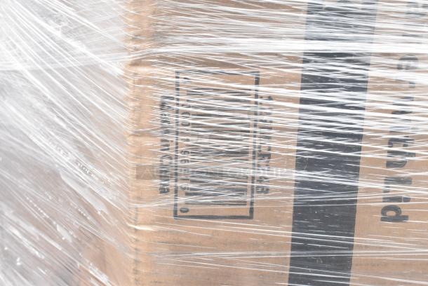 34 BRAND NEW SCRATCH AND DENT! Items Including 394405M Noble Products Powder-Free Disposable Blue Vinyl Gloves for Foodservice - Medium - 1000/Case, 182RRF14 Choice 10" x 14" Plastic Food Bag On A Roll - 1000/Case, 130BKFKSH Choice Black Heavy Weight Wrapped Polystyrene Plastic Cutlery Pack - 500/Case, 128HD12COMBO Choice Heavy Duty 12 oz. Microwavable Translucent Plastic Deli Container and Lid Combo Pack - 240/Case, 347RPBD10BNG Visions 10" Bone / Ivory Plastic Plate with Gold Bands - 120/Case. 34 Times Your Bid! - Image 14 of 17