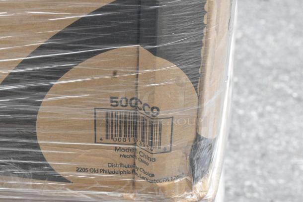 30 BRAND NEW SCRATCH AND DENT! Items Including 2 500MFTN Lavex Natural Brown Kraft M-Fold (Multifold) Towel - 4000/Case, 127CH32F Choice 32 oz. Clear RPET Tall Hinged Deli Container with Domed Lid - 200/Case, 500CC9 CUP 9oz PET SQUAT 1M FITS 500LFLAT, 500LDOME, 500TO883C3 Choice 8" x 8" x 3" Microwaveable 3-Compartment Black / Clear Plastic Hinged Container - 100/Case, 130CLFKSNH Choice Clear Heavy Weight Wrapped Polystyrene Plastic Cutlery Pack with Napkin - 500/Case, 500COLLAR EcoChoice Kraft Coffee Cup Sleeve / Jacket / Clutch - 10-24 oz. - 1200/Case, 760SOUP8WPA Choice 8 oz. White Double Poly-Coated Paper Food Cup with Vented Paper Lid - 250/Case. 30 Times Your Bid! - Image 6 of 18