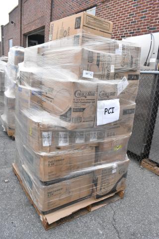38 BRAND NEW SCRATCH AND DENT! Items Including CTR8BD Dart SafeSeal 8 oz. Plastic Tamper-Resistant, Tamper-Evident Bowl with Dome Lid - 240/Case, 122MCS38B Choice 38 oz. Black Rectangular Microwavable Heavy Weight Container with Lid 8 3/4" x 6 1/4" x 2" - 150/Case, 395RP09 EcoChoice No PFAS Added Bamboo / Bagasse Blend 9" Plate - 500/Case, 394385XL Noble Products White Powder-Free Disposable Latex Gloves for Foodservice - Extra Large - 1000/Case, 500CC9 Choice 9 oz. Clear PET Customizable Plastic Squat Cold Cup - 1000/Case, 612OB4LB Choice 4 lb. Oblong Foil Take-Out Container - 250/Case, 128HDLDBULK Choice 4 lb. Oblong Foil Take-Out Container - 250/Case, 2 8oz Deli Containers, 4 186CVBZ610 VacPak-It 6" x 10" Chamber Vacuum Packaging Bags with Zipper 3 Mil - 1000/Case, 128HDLDBULK Choice Heavy Duty Microwavable Translucent Plastic Deli Container Lid - 480/Case, 2 500CFT Lavex White C-Fold Standard Weight Towel - 2400/Case, 43302CUPC Choice 2-Compartment Clear OPS Plastic Jumbo Cupcake / Muffin Container - 250/Case. 38 Times Your Bid!
