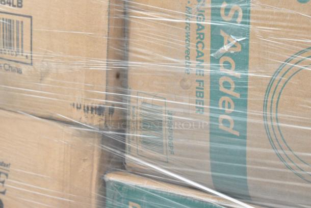 38 BRAND NEW SCRATCH AND DENT! Items Including CTR8BD Dart SafeSeal 8 oz. Plastic Tamper-Resistant, Tamper-Evident Bowl with Dome Lid - 240/Case, 122MCS38B Choice 38 oz. Black Rectangular Microwavable Heavy Weight Container with Lid 8 3/4" x 6 1/4" x 2" - 150/Case, 395RP09 EcoChoice No PFAS Added Bamboo / Bagasse Blend 9" Plate - 500/Case, 394385XL Noble Products White Powder-Free Disposable Latex Gloves for Foodservice - Extra Large - 1000/Case, 500CC9 Choice 9 oz. Clear PET Customizable Plastic Squat Cold Cup - 1000/Case, 612OB4LB Choice 4 lb. Oblong Foil Take-Out Container - 250/Case, 128HDLDBULK Choice 4 lb. Oblong Foil Take-Out Container - 250/Case, 2 8oz Deli Containers, 4 186CVBZ610 VacPak-It 6" x 10" Chamber Vacuum Packaging Bags with Zipper 3 Mil - 1000/Case, 128HDLDBULK Choice Heavy Duty Microwavable Translucent Plastic Deli Container Lid - 480/Case, 2 500CFT Lavex White C-Fold Standard Weight Towel - 2400/Case, 43302CUPC Choice 2-Compartment Clear OPS Plastic Jumbo Cupcake / Muffin Container - 250/Case. 38 Times Your Bid! - Image 11 of 20