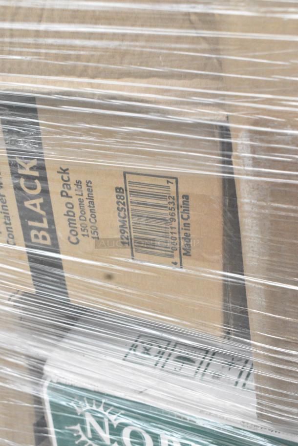 26 BRAND NEW SCRATCH AND DENT! Items Including 129MCS28B Choice 28 oz. Black Rectangular Microwavable Heavy Weight Container with Lid 8 3/4" x 6 1/4" x 1 3/4" - 150/Case, 394365M Noble Products Powder-Free Disposable Clear Vinyl Gloves for Foodservice - Medium - 1000/Case, 760SOUP64BBL Choice 64 oz. Black Paper Soup / Hot Food Cup Vented Lid - 150/Case, 130BKFKSNH Choice Black Heavy Weight Wrapped Polystyrene Plastic Cutlery Pack with Napkin - 500/Case, 500L1020B Choice Black Hot Paper Cup Travel Lid for 10-24 oz. Standard Cups and 8 oz. Squat Cups - 1000/Case, Dart 205HT1 White Foam Take Out Container with Perforated Hinged Lid 9" x 6" x 3" - 200/Case, 500CC9 Choice 9 oz. Platic Cold Cup. 26 Times Your Bid! - Image 5 of 13