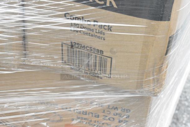 25 BRAND NEW SCRATCH AND DENT! Items Including 129MCS38B Choice 38 oz. Black Rectangular Microwavable Heavy Weight Container with Lid 8 3/4" x 6 1/4" x 2" - 150/Case, 129MCR16B Choice 16 oz. Black 6 1/4" Round Microwavable Heavy Weight Container with Lid - 150/Case, 500TO963 Choice 9" x 6" x 3" Microwaveable 1-Compartment Black / Clear Plastic Hinged Container - 100/Case, 5002WRAPNAP, Choice WrapNap White 1/4 Fold 2-Ply Dinner Napkin 16" x 16" - 3000/Case, 128HD16COMBO Choice Heavy Duty 16 oz. Microwavable Translucent Plastic Deli Container and Lid Combo Pack - 240/Case, 347RP9WHSS WAVE 9" ROUND PLASTIC PLATES 180/CASE. 25 Times Your Bid! - Image 5 of 15