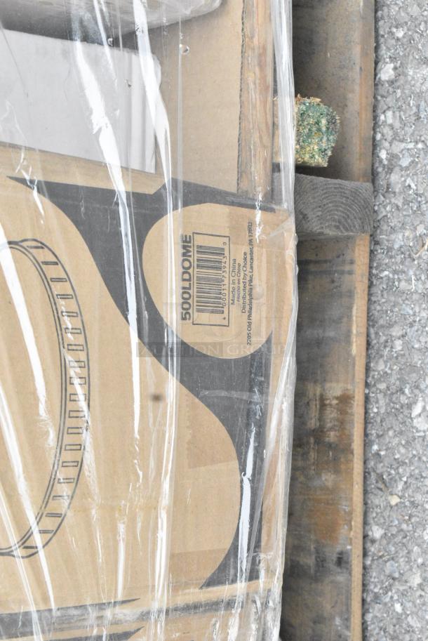 27 BRAND NEW SCRATCH AND DENT! Items Including 50010W Choice 10 oz. White Poly Paper Hot Cup - 1000/Case, 500TW35 Choice 3.5 oz. Translucent Thin Wall Plastic Cold Cup - 2500/Case, 795PTOKFT8 T-OUT 6X5X3 PAPER KFT 300 #8 CHOICE, 500TW12 Choice 12 oz. Translucent Thin Wall Plastic Cold Cup - 1000/Case, 395RP10PF EcoChoice No PFAS Added 10" Natural Bagasse Blend Plate - 500/Case, 127SB24COMBO CHOICE 24 OZ. CLEAR PLASTIC SALAD BOWL WITH LID - 150/CASE, 500LDOME Choice 9 oz., 12 oz., 16 oz., 20 oz., 24 oz. Clear PET Dome Lid with 2" Hole - 1000/Case, 130BKFKSNX500 Choice Black Extra Heavy Weight Wrapped Polystyrene Plastic Cutlery Pack with Napkin - 500/Case. 27 Times Your Bid! - Image 13 of 15