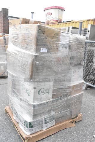 34 BRAND NEW SCRATCH AND DENT! Items Including 5002DNAPRED Choice 15" x 17" Red 2-Ply Customizable Paper Dinner Napkin - 1000/Case, 127P2C Choice Clear Plastic Souffle Cup / Portion Cup - 2 oz. - 2500/Case, 500CC20 Choice Clear PET Customizable Plastic Cold Cup - 20 oz. - 600/Case, 127TESW755 Choice 7" x 4" x 4" Clear PET Tamper-Evident Tamper-Resistant Sandwich Wedge Container - 200/Case, 500MF883B3C Choice 8" x 8" 3-Compartment Microwaveable Black Mineral-Filled Plastic Hinged Take-Out Container - 150/Case. 34 Times Your Bid!