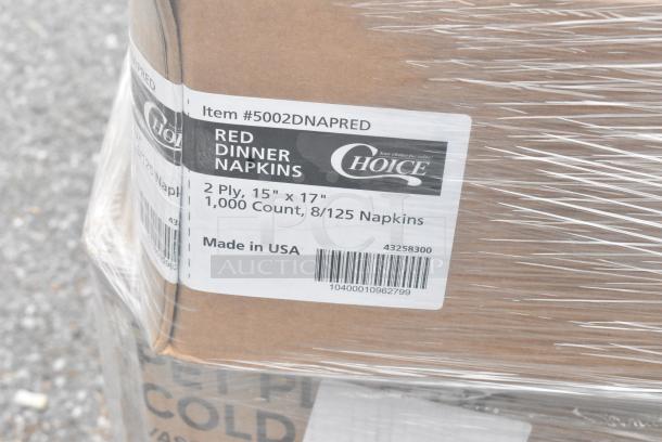 34 BRAND NEW SCRATCH AND DENT! Items Including 5002DNAPRED Choice 15" x 17" Red 2-Ply Customizable Paper Dinner Napkin - 1000/Case, 127P2C Choice Clear Plastic Souffle Cup / Portion Cup - 2 oz. - 2500/Case, 500CC20 Choice Clear PET Customizable Plastic Cold Cup - 20 oz. - 600/Case, 127TESW755 Choice 7" x 4" x 4" Clear PET Tamper-Evident Tamper-Resistant Sandwich Wedge Container - 200/Case, 500MF883B3C Choice 8" x 8" 3-Compartment Microwaveable Black Mineral-Filled Plastic Hinged Take-Out Container - 150/Case. 34 Times Your Bid! - Image 6 of 14