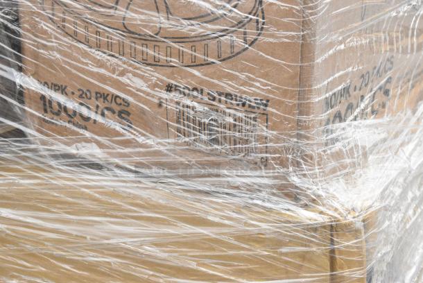 28 BRAND NEW SCRATCH AND DENT! Items Including 127CH06 Choice 6 oz. Clear RPET Hinged Deli Container - 400/Case, 128HD8BULK Choice Heavy Duty 8 oz. Microwavable Translucent Plastic Deli Container - 480/Case, 760SOUP8WB Choice 8 oz. White Double Poly-Coated Paper Food Cup - 1000/Case, Solo P16R 16 oz. Red Plastic Cup - 1000/Case, 966TALLFLDB Choice White Tall-Fold 6" x 13" Dispenser Napkin - 8000/Case, 394365XL Noble Products Powder-Free Disposable Clear Vinyl Gloves for Foodservice - Extra Large - 1000/Case. 28 Times Your Bid! - Image 7 of 14