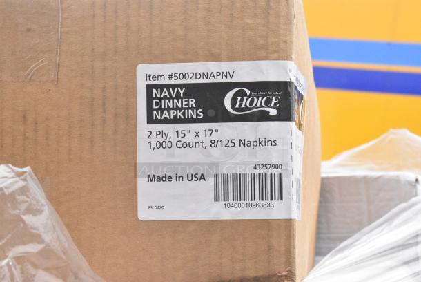 27 BRAND NEW SCRATCH AND DENT! Items Including 5002DNAPNV Choice 15" x 17" Navy Blue 2-Ply Customizable Paper Dinner Napkin - 1000/Case, 347BP10WH Choice 10 1/4" White Plastic Plate - 500/Case, 50012DWALLC Coffee Break Print Smooth Double Wall Paper Hot Cup, VacPak-It 186CVB4812 8" x 12" Chamber Vacuum Packaging Pouches / Bags 4 Mil - 1000/Case, 128HD16COMBO Choice Heavy Duty 16 oz. Microwavable Translucent Plastic Deli Container and Lid Combo Pack - 240/Case, 966TALLFLDB Choice White Tall-Fold 6" x 13" Dispenser Napkin - 8000/Case, 127P2C Choice Clear Plastic Souffle Cup / Portion Cup - 2 oz. - 2500/Case, 500COLLARBR EcoChoice Kraft Coffee Cup Sleeve / Jacket / Clutch - 10-24 oz. - 1200/Case. 27 Times Your Bid! - Image 5 of 19