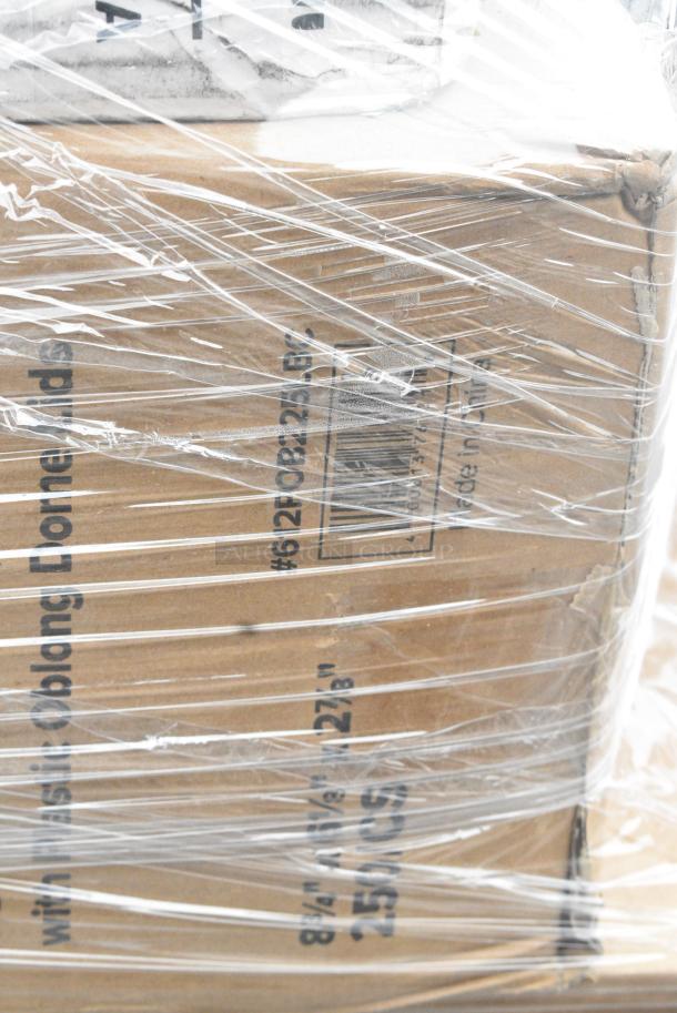 20 BRAND NEW SCRATCH AND DENT! Items Including 5002WRAPNAP Choice WrapNap White 1/4 Fold 2-Ply Dinner Napkin 16" x 16" - 3000/Case, 500TO1183C2 Choice 11" x 8 1/2" x 3" Microwaveable 2-Compartment Black / Clear Plastic Hinged Container - 100/Case, 612FS1212 Choice Half Size Foil Steam Table Pan Shallow 1 1/2" Depth - 100/Case, Hot Dog Bags, Dart 10CPWCR Concorde 10 1/4" 3 Compartment White Non-Laminated Round Foam Plate - 500/Case. 20 Times Your Bid! - Image 6 of 11