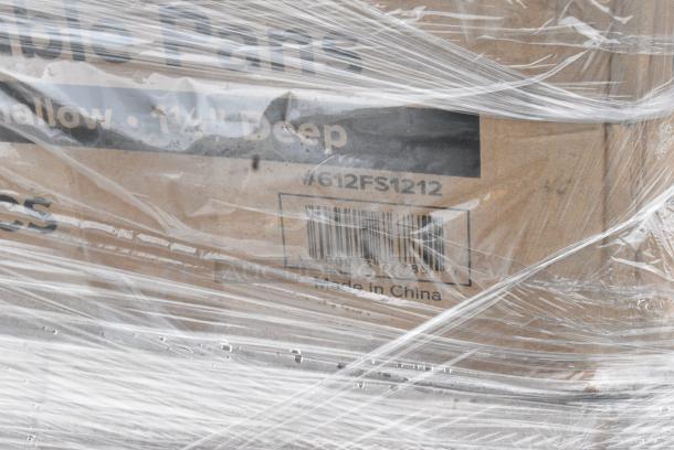 20 BRAND NEW SCRATCH AND DENT! Items Including 5002WRAPNAP Choice WrapNap White 1/4 Fold 2-Ply Dinner Napkin 16" x 16" - 3000/Case, 500TO1183C2 Choice 11" x 8 1/2" x 3" Microwaveable 2-Compartment Black / Clear Plastic Hinged Container - 100/Case, 612FS1212 Choice Half Size Foil Steam Table Pan Shallow 1 1/2" Depth - 100/Case, Hot Dog Bags, Dart 10CPWCR Concorde 10 1/4" 3 Compartment White Non-Laminated Round Foam Plate - 500/Case. 20 Times Your Bid! - Image 9 of 11