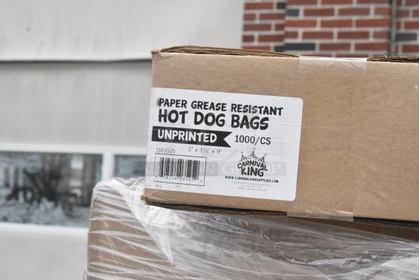 20 BRAND NEW SCRATCH AND DENT! Items Including 5002WRAPNAP Choice WrapNap White 1/4 Fold 2-Ply Dinner Napkin 16" x 16" - 3000/Case, 500TO1183C2 Choice 11" x 8 1/2" x 3" Microwaveable 2-Compartment Black / Clear Plastic Hinged Container - 100/Case, 612FS1212 Choice Half Size Foil Steam Table Pan Shallow 1 1/2" Depth - 100/Case, Hot Dog Bags, Dart 10CPWCR Concorde 10 1/4" 3 Compartment White Non-Laminated Round Foam Plate - 500/Case. 20 Times Your Bid! - Image 10 of 11