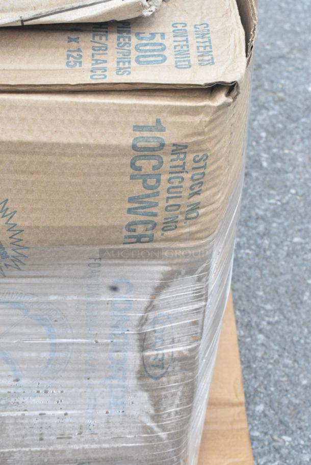 20 BRAND NEW SCRATCH AND DENT! Items Including 5002WRAPNAP Choice WrapNap White 1/4 Fold 2-Ply Dinner Napkin 16" x 16" - 3000/Case, 500TO1183C2 Choice 11" x 8 1/2" x 3" Microwaveable 2-Compartment Black / Clear Plastic Hinged Container - 100/Case, 612FS1212 Choice Half Size Foil Steam Table Pan Shallow 1 1/2" Depth - 100/Case, Hot Dog Bags, Dart 10CPWCR Concorde 10 1/4" 3 Compartment White Non-Laminated Round Foam Plate - 500/Case. 20 Times Your Bid! - Image 11 of 11