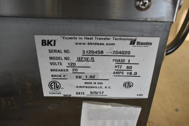 2017 BKI HFW-R Stainless Steel Commercial Countertop Dumping Station Fry Warmer. 120 Volts, 1 Phase.  Tested and Working! - Image 8 of 8