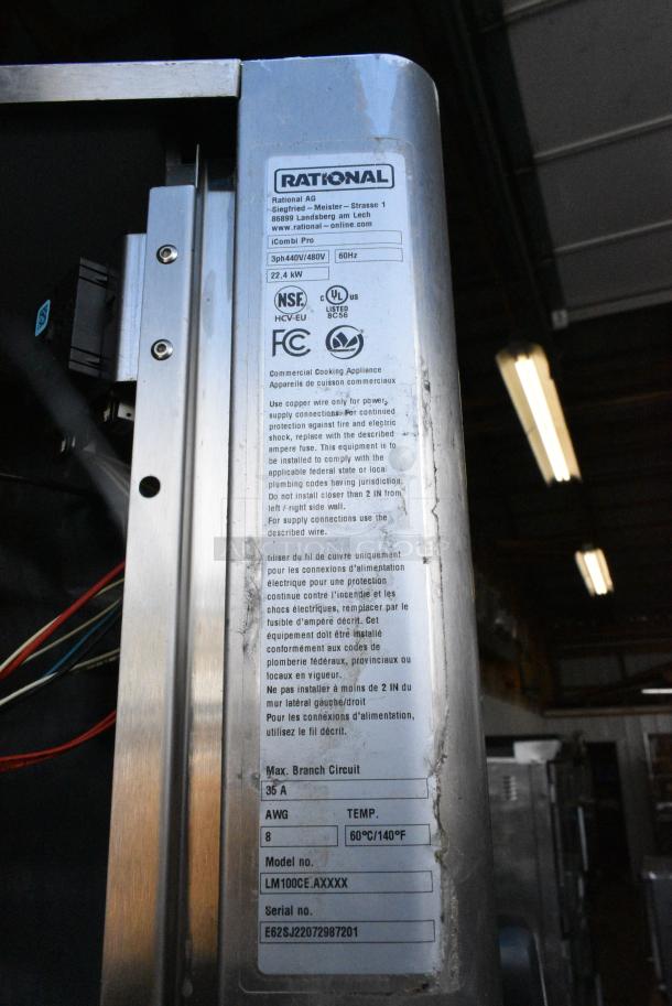 2 2022 Rational LM100EE.AXXXX/LM100CE.AXXXX iCombi Pro Stainless Steel Commercial Electric Powered Combi Convection Oven. 440/480 Volts, 3 Phase. 2 Times Your Bid! - Image 11 of 12