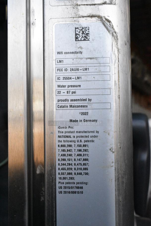 2 2022 Rational LM100EE.AXXXX/LM100CE.AXXXX iCombi Pro Stainless Steel Commercial Electric Powered Combi Convection Oven. 440/480 Volts, 3 Phase. 2 Times Your Bid! - Image 12 of 12