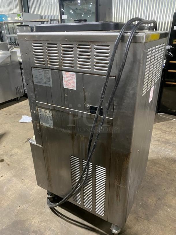 Taylor Dunkin Donuts Style Commercial Stainless Steel Electric Powered 2-Flavor Uncarbonated Frozen Beverage/Coolatta Machine! With Blender/Mixing Attachment! With Drip Tray! Model: 342D-27 SN: K3076160! 208-230V 1 Phase! On Casters! - Image 4 of 11
