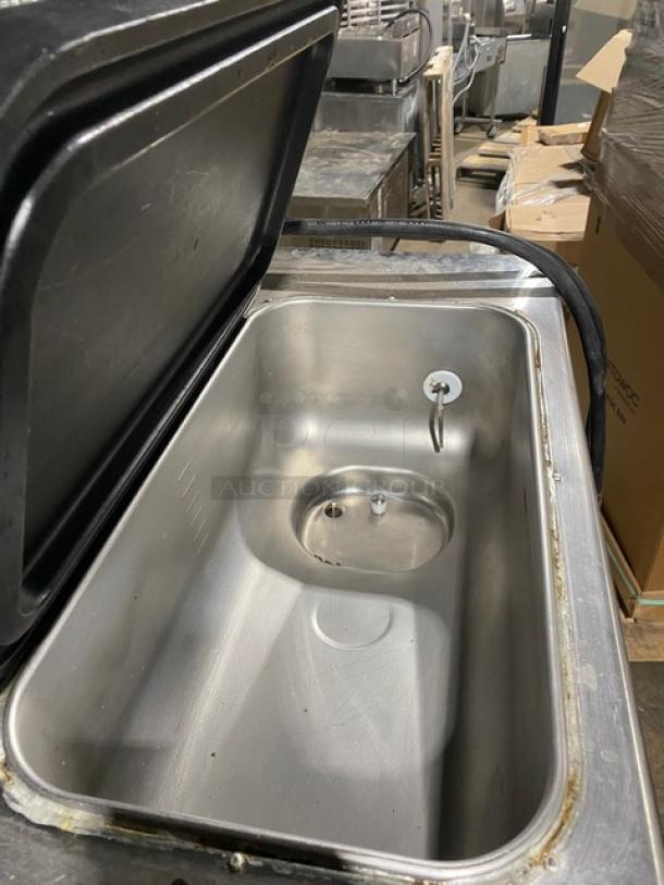 Taylor Dunkin Donuts Style Commercial Stainless Steel Electric Powered 2-Flavor Uncarbonated Frozen Beverage/Coolatta Machine! With Blender/Mixing Attachment! With Drip Tray! Model: 342D-27 SN: K3076160! 208-230V 1 Phase! On Casters! - Image 7 of 11