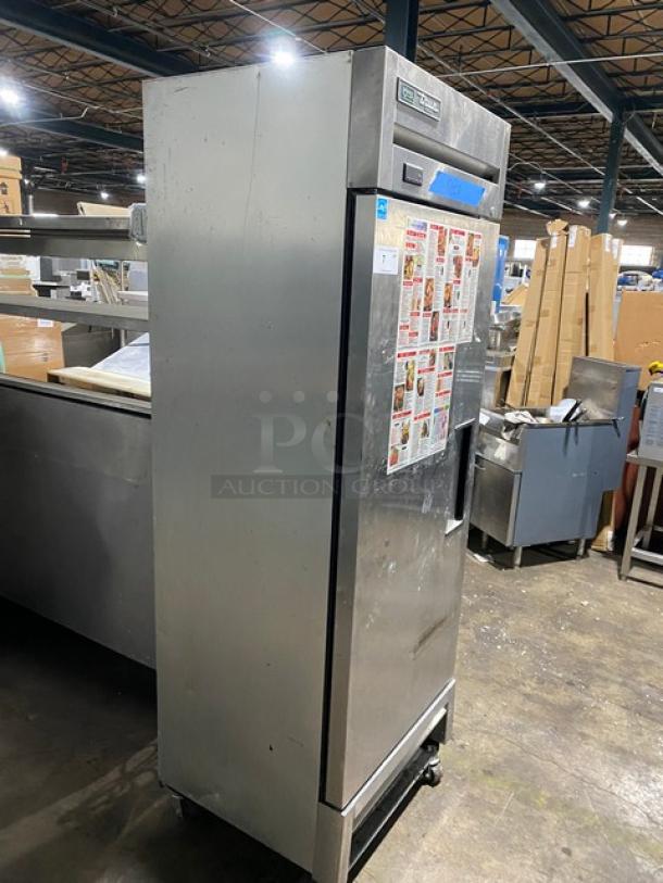 True Commercial Stainless Steel Solid Single Door Reach In Freezer! Energy Star Certified! With Poly Coated Wire Rack! Model: T-19F-HC SN: 9624952! 115V 1 Phase! On Casters! - Image 2 of 9