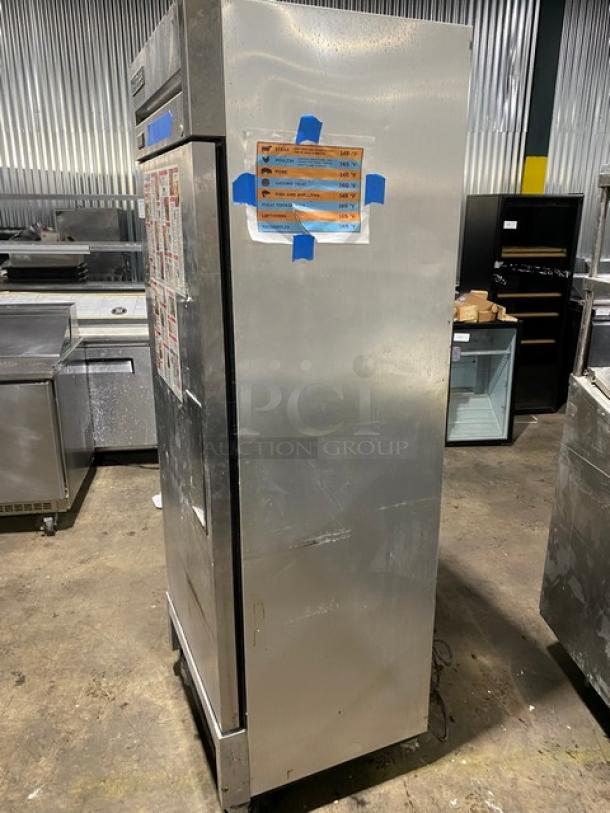 True Commercial Stainless Steel Solid Single Door Reach In Freezer! Energy Star Certified! With Poly Coated Wire Rack! Model: T-19F-HC SN: 9624952! 115V 1 Phase! On Casters! - Image 4 of 9