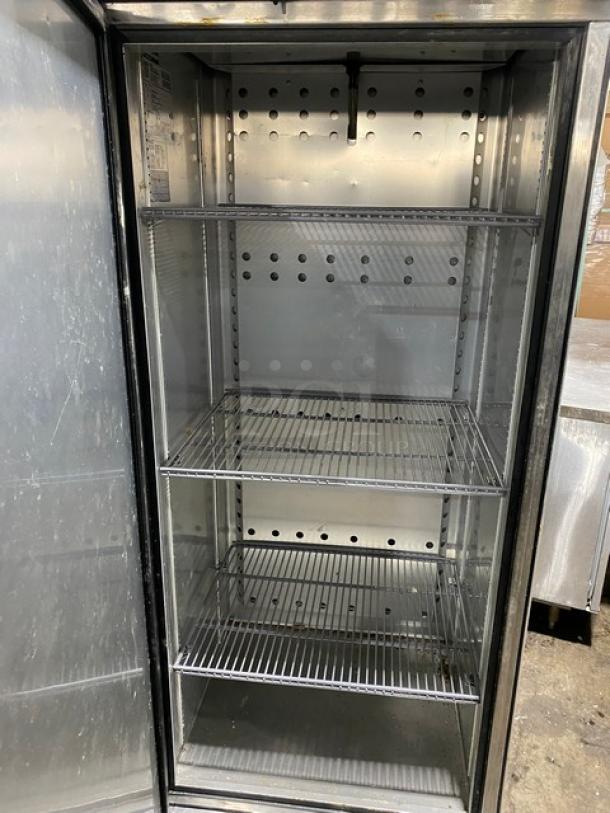 True Commercial Stainless Steel Solid Single Door Reach In Freezer! Energy Star Certified! With Poly Coated Wire Rack! Model: T-19F-HC SN: 9624952! 115V 1 Phase! On Casters! - Image 5 of 9