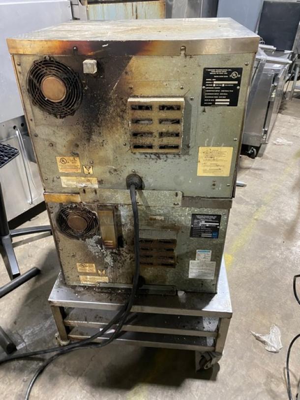 TurboChef Commercial Stainless Steel Electric Powered Double Stacked Rapid Cook Turbo Ovens! With Digital Controls! Model: NGC SN: NGC-12902 / NGCD610960! 208/230-240V! On Double Shelf Equipment Cart! With Casters! 2X Your Bid Makes One Unit! - Image 3 of 13