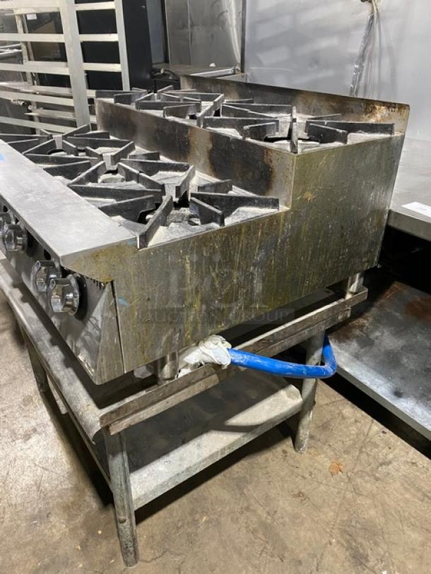 Star Ultra-Max Series Commercial Stainless Steel Natural Gas Powered 6 Burner Hot Plate! With Thermostatic Controls! Model: 806HA-8U SN: HP806A0316A0012! With Single Shelf Equipment Stand! On Legs! - Image 2 of 9