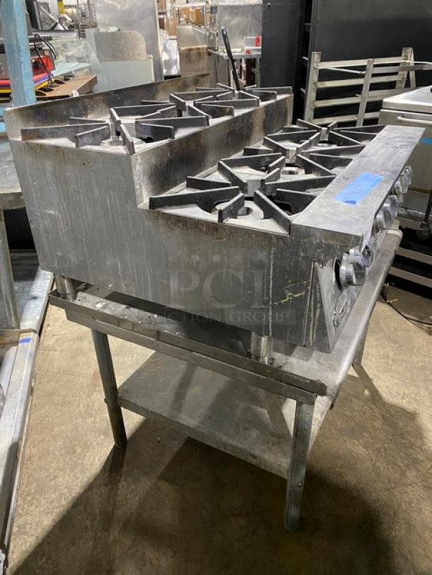 Star Ultra-Max Series Commercial Stainless Steel Natural Gas Powered 6 Burner Hot Plate! With Thermostatic Controls! Model: 806HA-8U SN: HP806A0316A0012! With Single Shelf Equipment Stand! On Legs! - Image 4 of 9