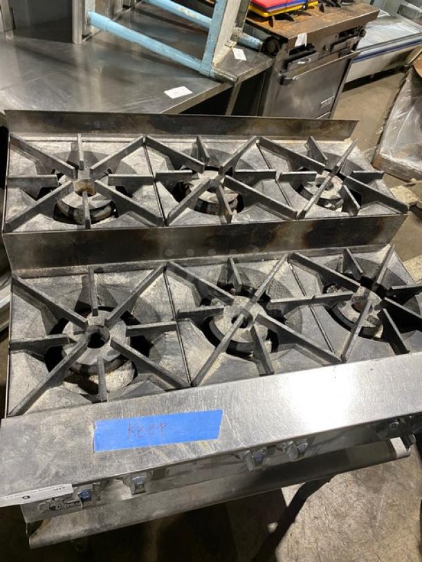 Star Ultra-Max Series Commercial Stainless Steel Natural Gas Powered 6 Burner Hot Plate! With Thermostatic Controls! Model: 806HA-8U SN: HP806A0316A0012! With Single Shelf Equipment Stand! On Legs! - Image 5 of 9