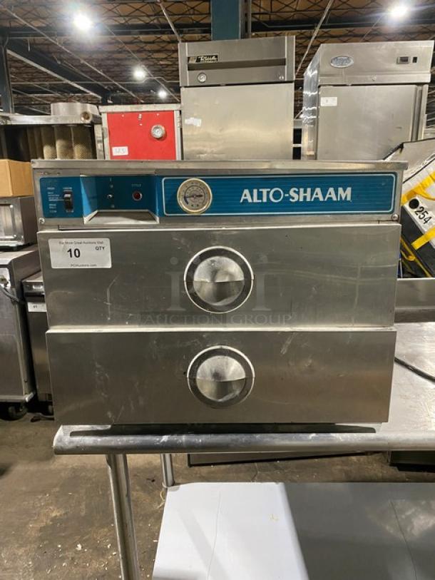 Alto-Shaam Commercial Stainless Steel Electric Powered Free Standing Double Warming Drawers! Model: 500-2D SN: 5860-115-1194! 125V 1 Phase! - Image 1 of 10