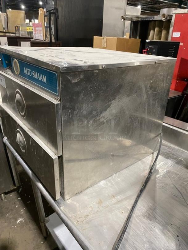 Alto-Shaam Commercial Stainless Steel Electric Powered Free Standing Double Warming Drawers! Model: 500-2D SN: 5860-115-1194! 125V 1 Phase! - Image 2 of 10