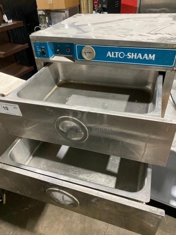 Alto-Shaam Commercial Stainless Steel Electric Powered Free Standing Double Warming Drawers! Model: 500-2D SN: 5860-115-1194! 125V 1 Phase! - Image 5 of 10