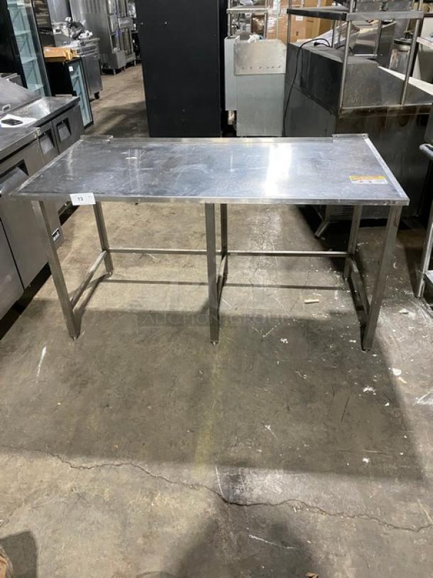 Commercial Stainless Steel Open Base Work Top Table! On Legs! - Image 1 of 8